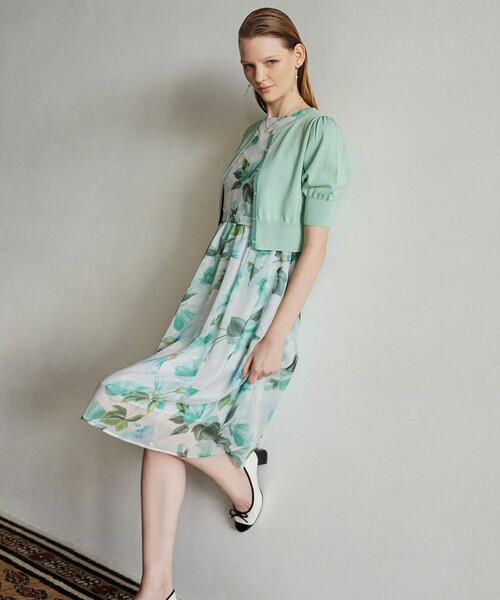 TOCCA(トッカ)の「FULL BLOOM PEONY ドレス(ワンピース・レディース・グリーン系5/ピンク系5・0/2/4/6)」の5枚目の写真