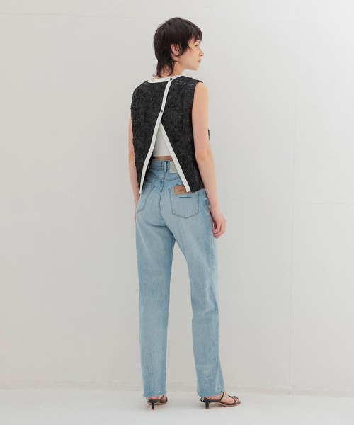 BAUM UND PFERDGARTEN(バウムウンドヘルガーデン)の「BAUM UND PFERDGARTEN / MEGAN Roses and Sequins(スパンコールスリーブレスブラウス 24018)(シャツ/ブラウス・レディース・ブラック・36)」の7枚目の写真