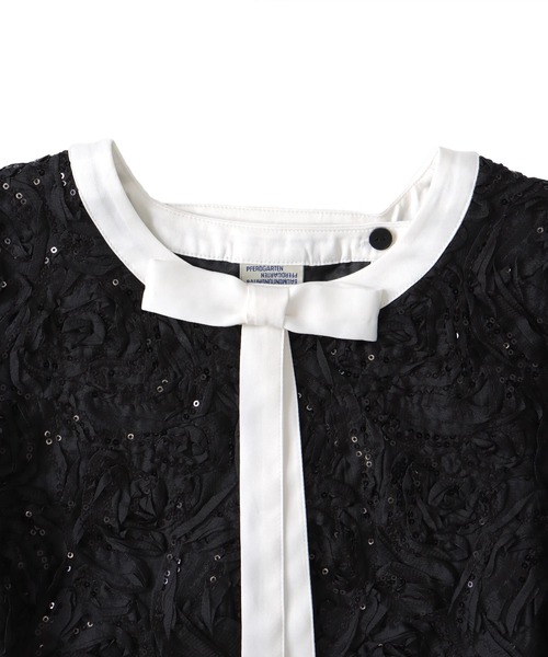 BAUM UND PFERDGARTEN(バウムウンドヘルガーデン)の「BAUM UND PFERDGARTEN / MEGAN Roses and Sequins(スパンコールスリーブレスブラウス 24018)(シャツ/ブラウス・レディース・ブラック・36)」の6枚目の写真