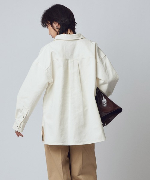 RASW（ラス）の「[RASW]デニムプルオーバーシャツ（シャツ/ブラウス・レディース・オフホワイト/ブルー・M/L）」の9枚目の写真