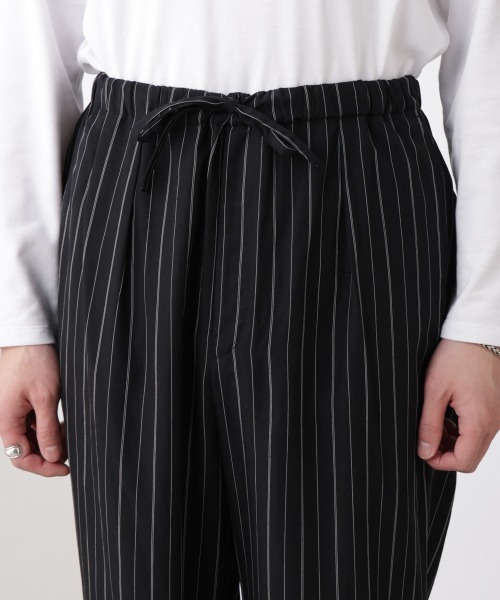 NANO universe（ナノユニバース）の「リネンブレンドピンストライプ 1タックイージーパンツ（セットアップ可）（その他パンツ・メンズ・ブラック/ネイビー・S/M/L）」の20枚目の写真