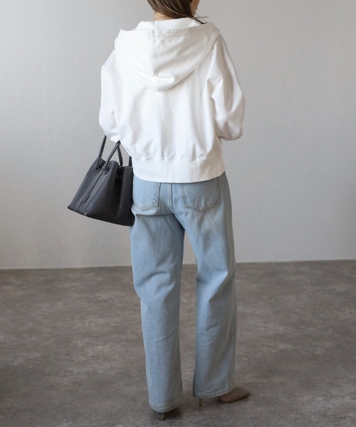 Bonjour Sagan(ボンジュールサガン)の「ダブルジップピグメントパーカー(パーカー・レディース・オフホワイト/グレー/チャコールグレー/ベージュ系その他・FREE)」の10枚目の写真