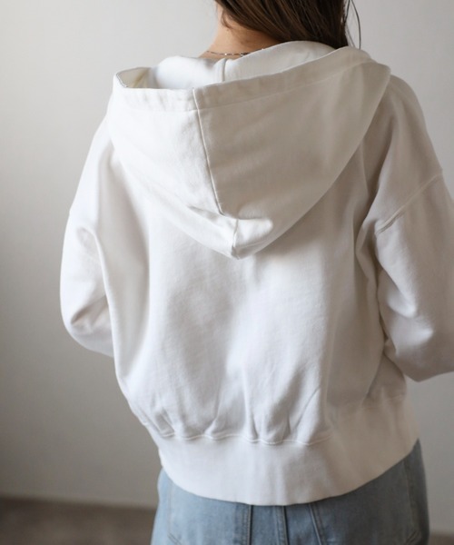 Bonjour Sagan(ボンジュールサガン)の「ダブルジップピグメントパーカー(パーカー・レディース・オフホワイト/グレー/チャコールグレー/ベージュ系その他・FREE)」の13枚目の写真