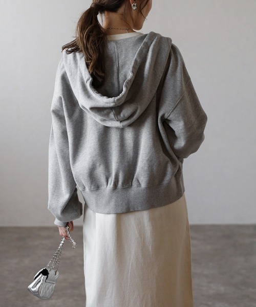 Bonjour Sagan(ボンジュールサガン)の「ダブルジップピグメントパーカー(パーカー・レディース・オフホワイト/グレー/チャコールグレー/ベージュ系その他・FREE)」の22枚目の写真