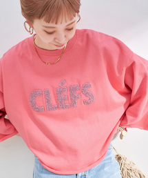 手洗い可 / ラメサガラ刺繍7分袖プルオーバー