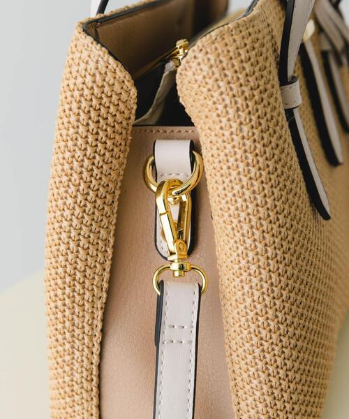 RODE SKO（ロデスコ）の「チャーム付メッシュミニバッグ（トートバッグ・レディース・ブラック/アイボリー/ベージュ・ONE）」の21枚目の写真