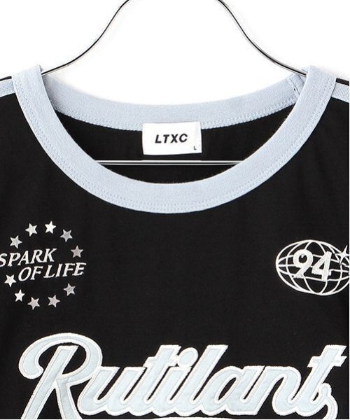 LOVETOXIC（ラブトキシック）の「【LTXC】【吸水速乾/さらさら】ライン半袖Tシャツ（Tシャツ/カットソー・キッズ・ピンク/ホワイト系その他/ブラック/オフホワイト・S:140cm/M:150cm/L:160cm）」の10枚目の写真