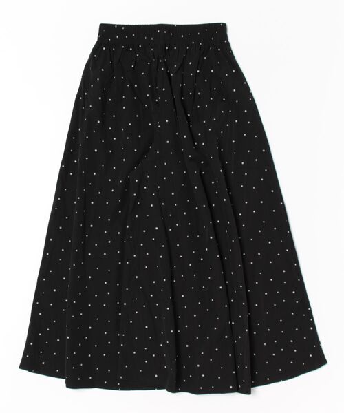 Ritzy(リッツィー)の「水玉柄シワ感ワイドクロップドパンツ 3色展開(スカート・レディース・ブラック/ブルー/ベージュ・M/L)」の6枚目の写真