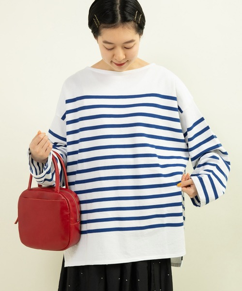 My Fav. CHILD WOMAN（マイファブチャイルドウーマン）の「ラッセルパネルボーダー BIGプルオーバー（Tシャツ/カットソー・レディース・ブルー・FREE）」の17枚目の写真