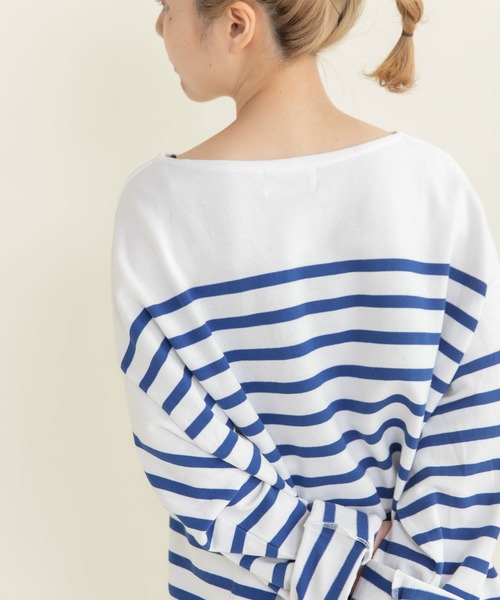 My Fav. CHILD WOMAN（マイファブチャイルドウーマン）の「ラッセルパネルボーダー BIGプルオーバー（Tシャツ/カットソー・レディース・ブルー・FREE）」の21枚目の写真