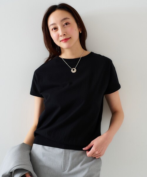 UNTITLED（アンタイトル）の「【11色展開/コットン100/アンサンブル可能】 プルオーバーニット（ニット/セーター・レディース・ライトパープル/ナチュラル/ホワイト×ブラック/ホワイト/ブラック/ブラウン系/ライトオレンジ系/ブルーパープル/オレンジ/レッド系1/ブルー系その他・00/01/02/03/04/44/48）」の17枚目の写真