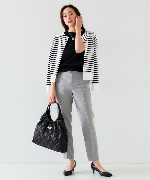 UNTITLED（アンタイトル）の「【11色展開/コットン100/アンサンブル可能】 プルオーバーニット（ニット/セーター・レディース・ライトパープル/ナチュラル/ホワイト×ブラック/ホワイト/ブラック/ブラウン系/ライトオレンジ系/ブルーパープル/オレンジ/レッド系1/ブルー系その他・00/01/02/03/04/44/48）」の20枚目の写真