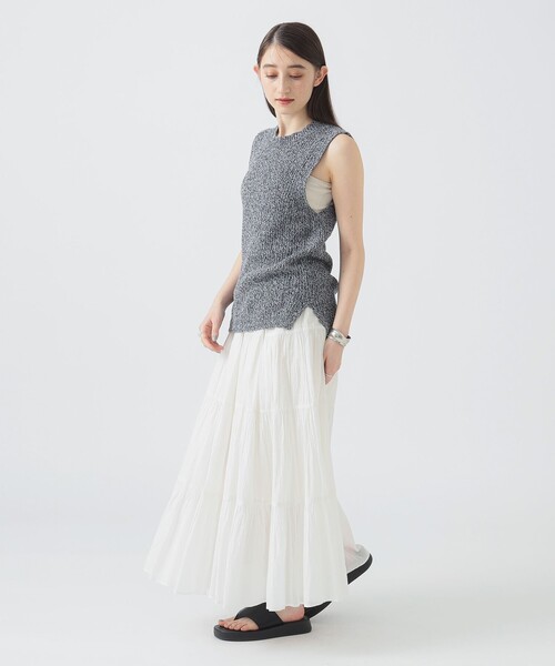 B:MING by BEAMS（ビーミングバイビームス）の「ノースリーブ ミックス ニット（ニット/セーター・レディース・レッド系その他4/サックスブルー/ブラック・ONE SIZE）」の19枚目の写真