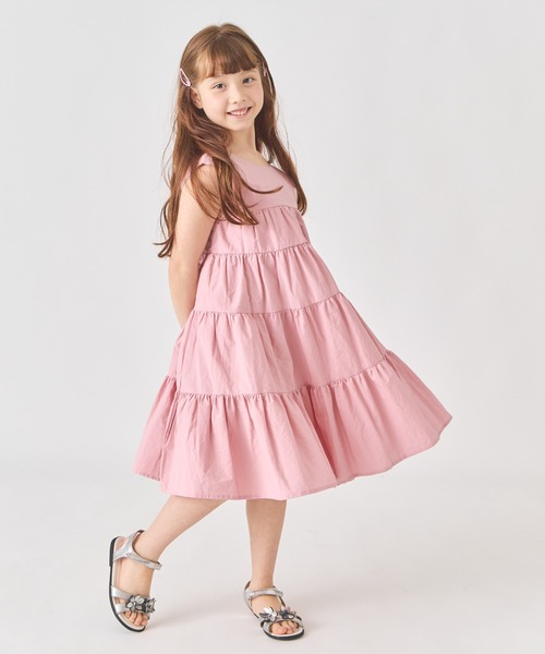 ever closet（エバークローゼット）の「ティアードワンピース（ワンピース・キッズ・ラベンダー/ミント/ピンク・90cm/110cm/100cm/120cm/130cm/140cm）」の3枚目の写真