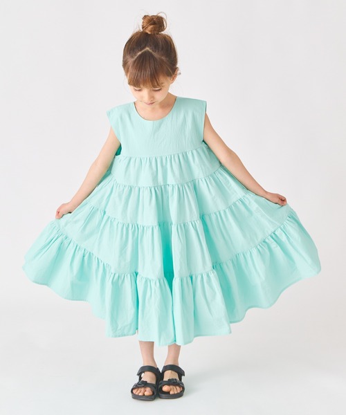 ever closet（エバークローゼット）の「ティアードワンピース（ワンピース・キッズ・ラベンダー/ミント/ピンク・90cm/110cm/100cm/120cm/130cm/140cm）」の7枚目の写真