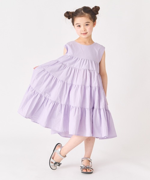 ever closet（エバークローゼット）の「ティアードワンピース（ワンピース・キッズ・ラベンダー/ミント/ピンク・90cm/110cm/100cm/120cm/130cm/140cm）」の12枚目の写真
