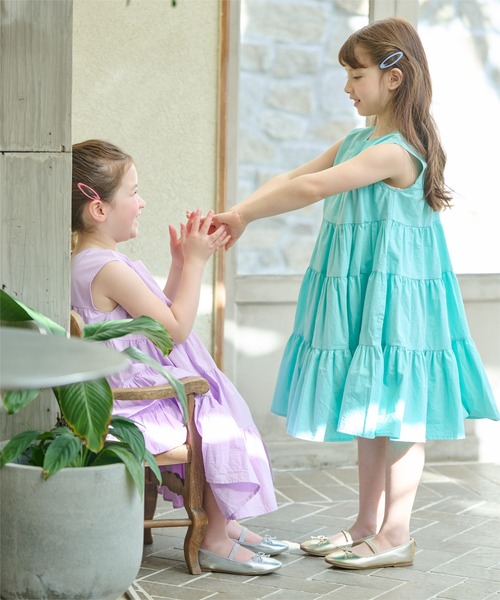 ever closet（エバークローゼット）の「ティアードワンピース（ワンピース・キッズ・ラベンダー/ミント/ピンク・90cm/110cm/100cm/120cm/130cm/140cm）」の6枚目の写真