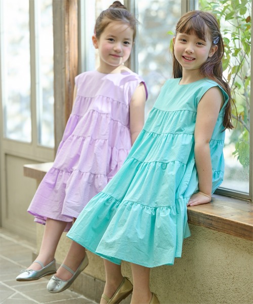 ever closet（エバークローゼット）の「ティアードワンピース（ワンピース・キッズ・ラベンダー/ミント/ピンク・90cm/110cm/100cm/120cm/130cm/140cm）」の5枚目の写真