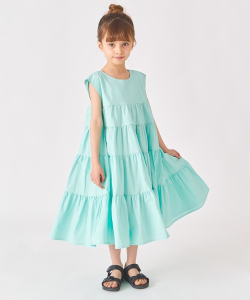 ever closet（エバークローゼット）の「ティアードワンピース（ワンピース・キッズ・ラベンダー/ミント/ピンク・90cm/110cm/100cm/120cm/130cm/140cm）」の4枚目の写真