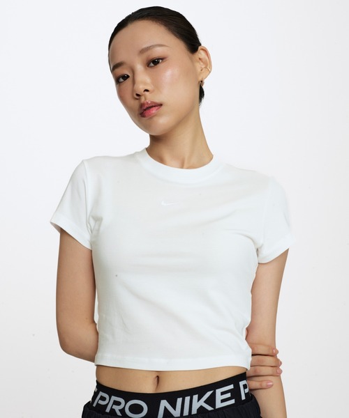 NIKE（ナイキ）の「ナイキ スポーツウェア チル ニット ウィメンズ クロップド Tシャツ / Nike Sportswear Chill Knit Women's Cropped T-Shirt HF9539-100 White（Tシャツ/カットソー・レディース・ホワイト・L/XS/XL/S/M）」の7枚目の写真