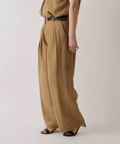 LIVETART(リヴェタート)の「ダブルタックパンツ(その他パンツ・レディース・キャメル/ブラック・FREE)」の12枚目の写真