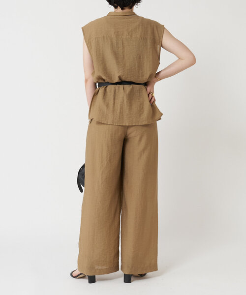 LIVETART(リヴェタート)の「ダブルタックパンツ(その他パンツ・レディース・キャメル/ブラック・FREE)」の14枚目の写真