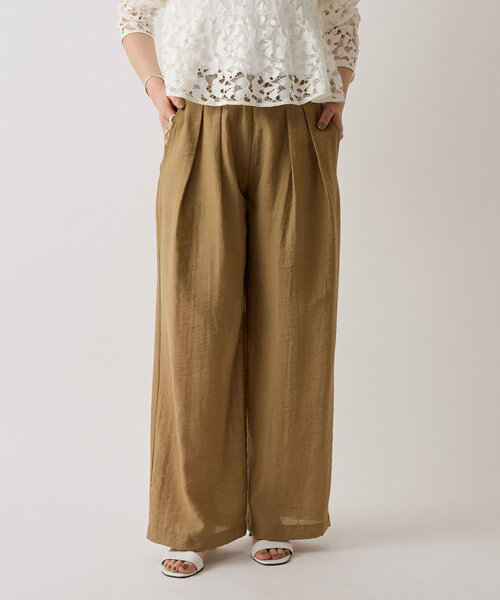 LIVETART(リヴェタート)の「ダブルタックパンツ(その他パンツ・レディース・キャメル/ブラック・FREE)」の17枚目の写真