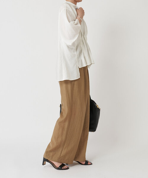 LIVETART(リヴェタート)の「ダブルタックパンツ(その他パンツ・レディース・キャメル/ブラック・FREE)」の20枚目の写真