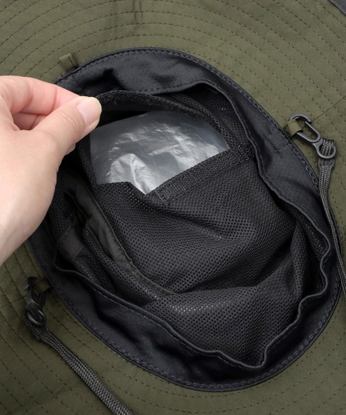 A.M.S.(エーエムエス)の「遮光率・UVカット率100% 体感-17℃ 撥水ナイロン つば広 アドベンチャー 日傘ハット(ハット・メンズ・グレー/アイボリー/ブラック・FREE)」の22枚目の写真