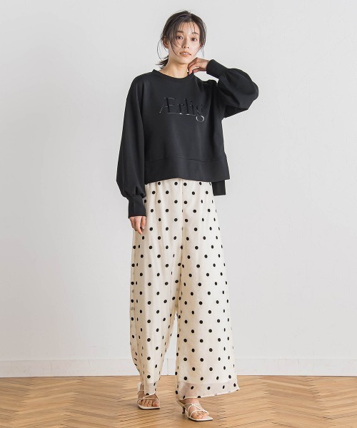 Droite lautreamont（ドロワットロートレアモン）の「【WEB限定】クリアロゴプリントプルオーバー≪洗濯機で洗える≫（Tシャツ/カットソー・レディース・ブラック/オフホワイト/イエロー・M）」の22枚目の写真