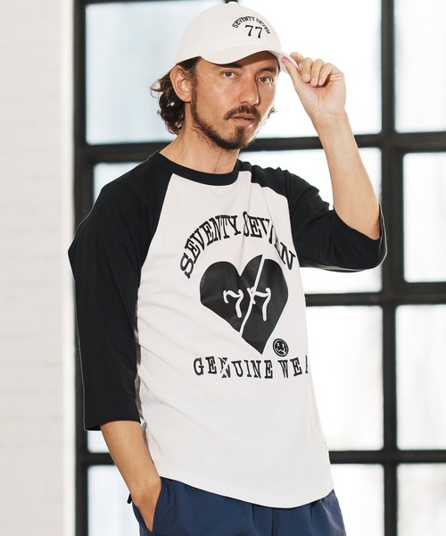 mlt5168-middle onz raglan 3-4 sleeve t-shits (heartGW