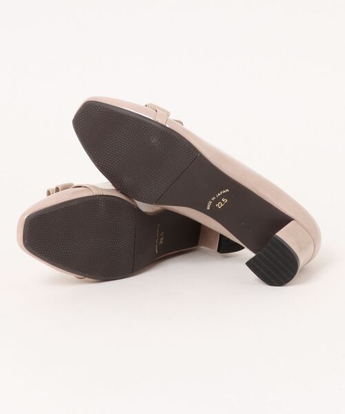 JELLY BEANS（ジェリービーンズ）の「【レイン対応】ダブルリボンレインローファーパンプス【Made in Japan】(325-59112)JELLY BEANS(ジェリービーンズ)（レインシューズ・レディース・ブラック系その他/グレイッシュベージュ・23/23.5/24.5/22.5/24）」の8枚目の写真