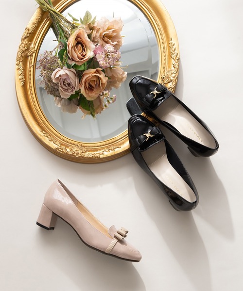 JELLY BEANS（ジェリービーンズ）の「【レイン対応】ダブルリボンレインローファーパンプス【Made in Japan】(325-59112)JELLY BEANS(ジェリービーンズ)（レインシューズ・レディース・ブラック系その他/グレイッシュベージュ・23/23.5/24.5/22.5/24）」の14枚目の写真