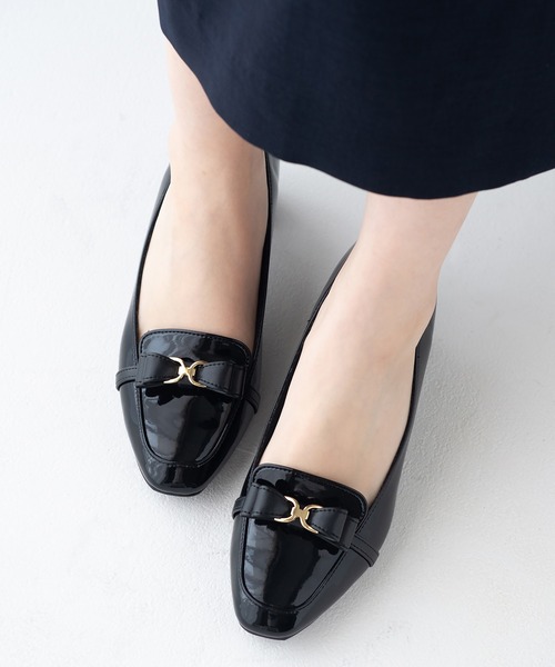 JELLY BEANS（ジェリービーンズ）の「【レイン対応】ダブルリボンレインローファーパンプス【Made in Japan】(325-59112)JELLY BEANS(ジェリービーンズ)（レインシューズ・レディース・ブラック系その他/グレイッシュベージュ・23/23.5/24.5/22.5/24）」の16枚目の写真