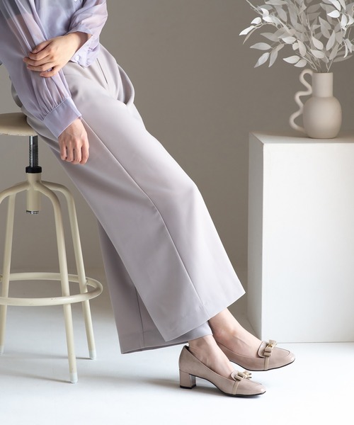 JELLY BEANS（ジェリービーンズ）の「【レイン対応】ダブルリボンレインローファーパンプス【Made in Japan】(325-59112)JELLY BEANS(ジェリービーンズ)（レインシューズ・レディース・ブラック系その他/グレイッシュベージュ・23/23.5/24.5/22.5/24）」の20枚目の写真