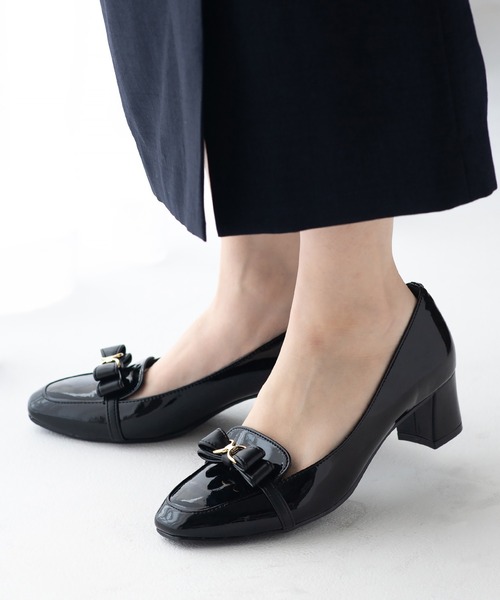 JELLY BEANS（ジェリービーンズ）の「【レイン対応】ダブルリボンレインローファーパンプス【Made in Japan】(325-59112)JELLY BEANS(ジェリービーンズ)（レインシューズ・レディース・ブラック系その他/グレイッシュベージュ・23/23.5/24.5/22.5/24）」の15枚目の写真