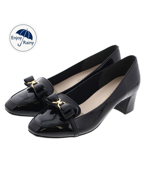 JELLY BEANS（ジェリービーンズ）の「【レイン対応】ダブルリボンレインローファーパンプス【Made in Japan】(325-59112)JELLY BEANS(ジェリービーンズ)（レインシューズ・レディース・ブラック系その他/グレイッシュベージュ・23/23.5/24.5/22.5/24）」の22枚目の写真