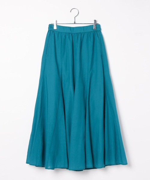 BAYFLOW（ベイフロー）の「[すっきり見えする落ち感]コットンリネンフレアスカート（スカート・レディース・アイボリー/オレンジ/ブラック/ターコイズブルー・SMALL/MEDIUM）」の22枚目の写真