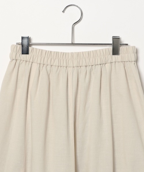 BAYFLOW（ベイフロー）の「[すっきり見えする落ち感]コットンリネンフレアスカート（スカート・レディース・アイボリー/オレンジ/ブラック/ターコイズブルー・SMALL/MEDIUM）」の14枚目の写真