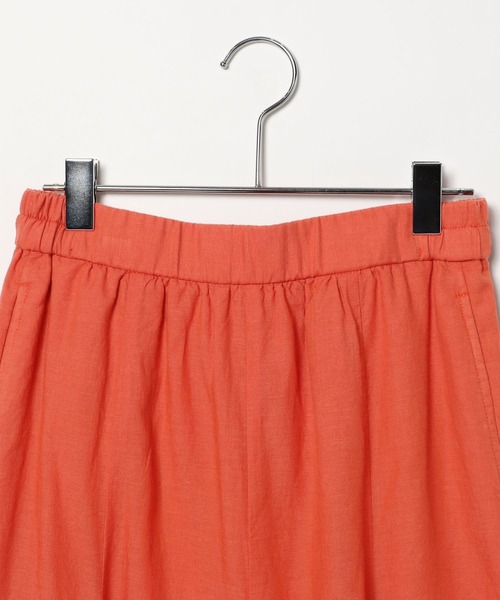 BAYFLOW（ベイフロー）の「[すっきり見えする落ち感]コットンリネンフレアスカート（スカート・レディース・アイボリー/オレンジ/ブラック/ターコイズブルー・SMALL/MEDIUM）」の9枚目の写真