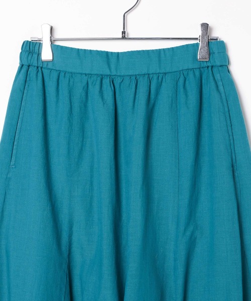BAYFLOW（ベイフロー）の「[すっきり見えする落ち感]コットンリネンフレアスカート（スカート・レディース・アイボリー/オレンジ/ブラック/ターコイズブルー・SMALL/MEDIUM）」の7枚目の写真