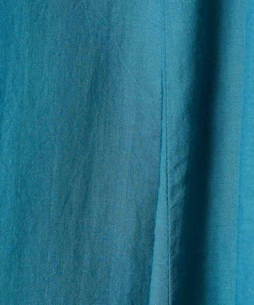 BAYFLOW（ベイフロー）の「[すっきり見えする落ち感]コットンリネンフレアスカート（スカート・レディース・アイボリー/オレンジ/ブラック/ターコイズブルー・SMALL/MEDIUM）」の6枚目の写真