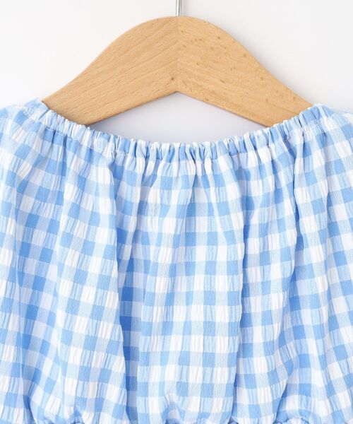 SHOO・LA・RUE（シューラルー）の「【100-150cm】着るだけでコーデが決まる ギンガムチェックセットアップ（セットアップ・キッズ・ブラック系1/ブルー系6・11/10/12/15 /13/14）」の7枚目の写真