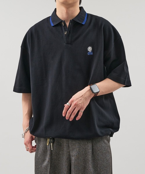 epnok（エプノック）の「OJISAN鹿の子半袖ポロシャツ（ポロシャツ・メンズ・ブラック/ブラウン/ボルドー・SMALL/MEDIUM/LARGE）」の19枚目の写真