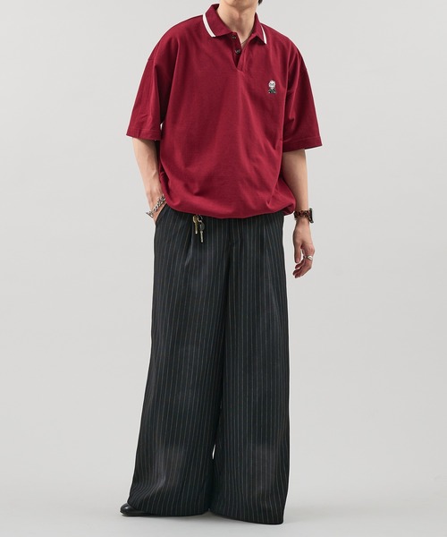 epnok（エプノック）の「OJISAN鹿の子半袖ポロシャツ（ポロシャツ・メンズ・ブラック/ブラウン/ボルドー・SMALL/MEDIUM/LARGE）」の4枚目の写真