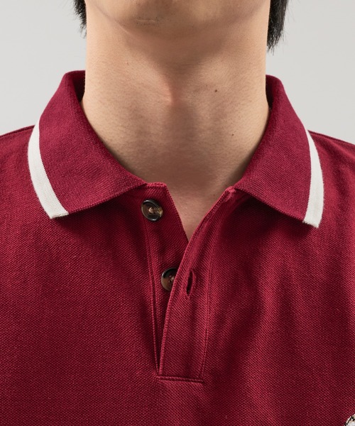 epnok（エプノック）の「OJISAN鹿の子半袖ポロシャツ（ポロシャツ・メンズ・ブラック/ブラウン/ボルドー・SMALL/MEDIUM/LARGE）」の8枚目の写真