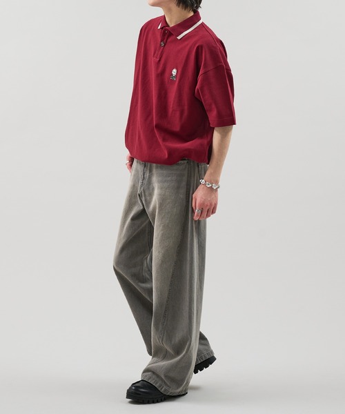 epnok（エプノック）の「OJISAN鹿の子半袖ポロシャツ（ポロシャツ・メンズ・ブラック/ブラウン/ボルドー・SMALL/MEDIUM/LARGE）」の16枚目の写真