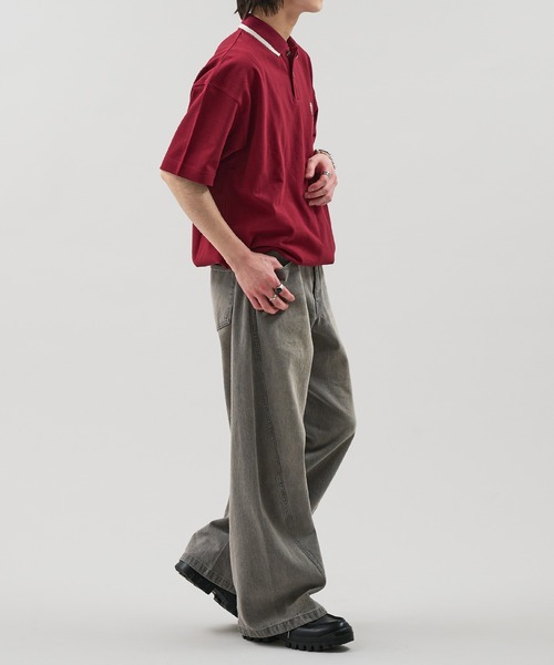 epnok（エプノック）の「OJISAN鹿の子半袖ポロシャツ（ポロシャツ・メンズ・ブラック/ブラウン/ボルドー・SMALL/MEDIUM/LARGE）」の17枚目の写真