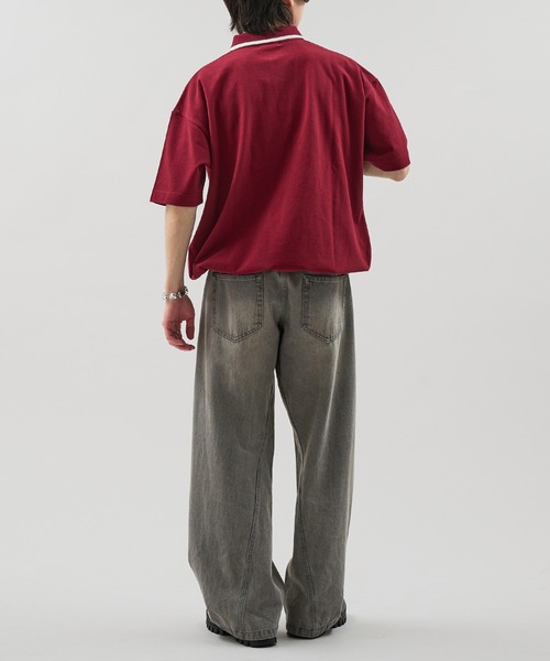 epnok（エプノック）の「OJISAN鹿の子半袖ポロシャツ（ポロシャツ・メンズ・ブラック/ブラウン/ボルドー・SMALL/MEDIUM/LARGE）」の18枚目の写真