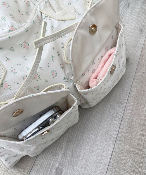 MAJESTIC LEGON（マジェスティックレゴン）の「◇フラワートラベルボストンバッグ（ボストンバッグ・レディース・ピンク系その他2/ブルー系その他2・FREE）」の5枚目の写真